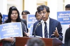 June 5, 2024: In the East Wing Rotunda, Sen. Saval spoke to students parents and advocates participating in Afterschool Advocacy Day hosted by the Pennsylvania Afterschool Youth Development Network.