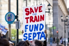 May 19, 2025 − State lawmakers from Philadelphia and the surrounding counties rallied today outside of SEPTA’s headquarters in Center City as the transit agency began a series of public hearings on its proposed 2025–2026 budget, including the severe service cuts and steep fare hikes it will be forced to implement without crucial state funding.